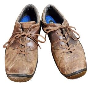 Merrell Casual Shoes Mens Size 12 Brown Leather Lace Up Comfort Walking Sneaker